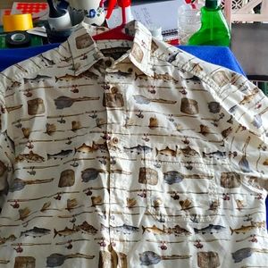 John Rich & Bros Fish Collard Shirt Med.